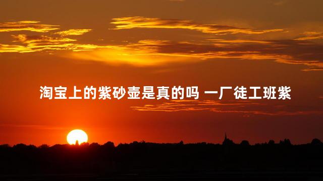 淘宝上的紫砂壶是真的吗 一厂徒工班紫砂壶真假鉴别